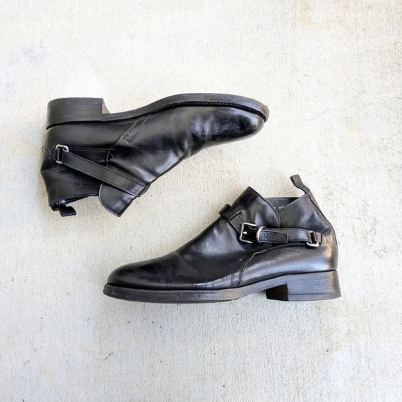 Prada | Shoes | Prada Jodhpur Boots Black Leather 95 Buckle  display picture 3